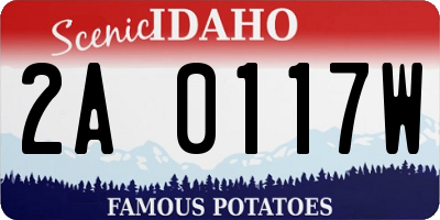 ID license plate 2A0117W