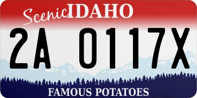 ID license plate 2A0117X