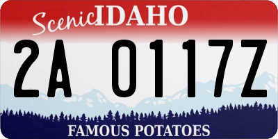 ID license plate 2A0117Z