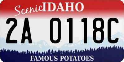ID license plate 2A0118C