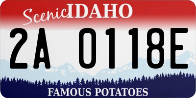 ID license plate 2A0118E