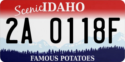 ID license plate 2A0118F
