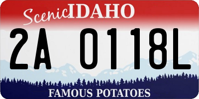 ID license plate 2A0118L