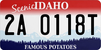 ID license plate 2A0118T