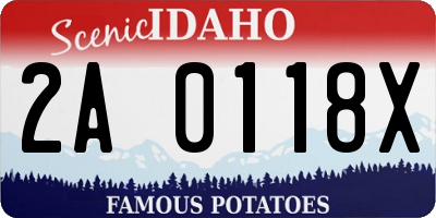 ID license plate 2A0118X