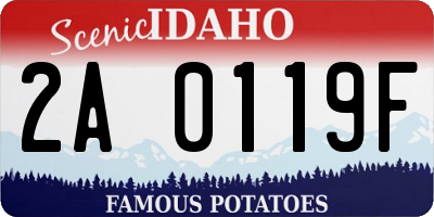ID license plate 2A0119F