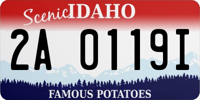 ID license plate 2A0119I