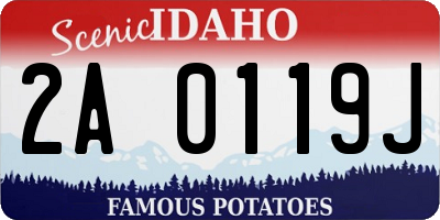 ID license plate 2A0119J