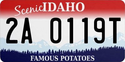 ID license plate 2A0119T