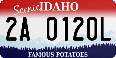 ID license plate 2A0120L