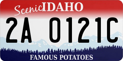 ID license plate 2A0121C