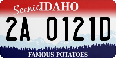 ID license plate 2A0121D