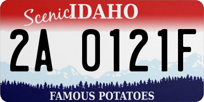 ID license plate 2A0121F