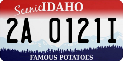 ID license plate 2A0121I