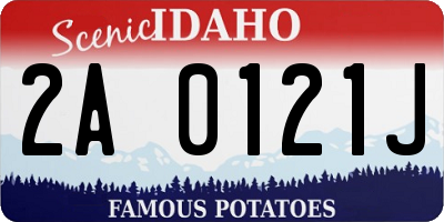 ID license plate 2A0121J