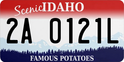 ID license plate 2A0121L