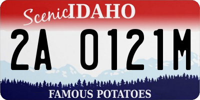 ID license plate 2A0121M