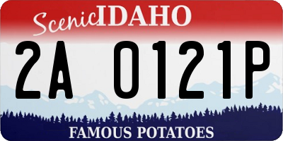 ID license plate 2A0121P