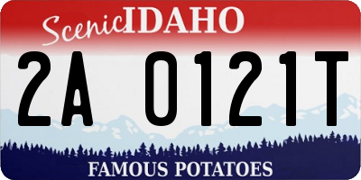 ID license plate 2A0121T