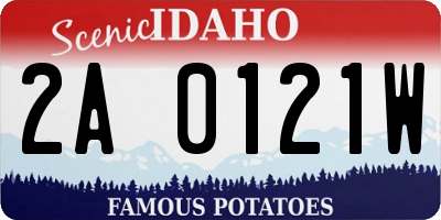 ID license plate 2A0121W