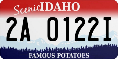 ID license plate 2A0122I