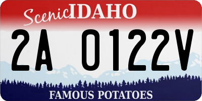 ID license plate 2A0122V
