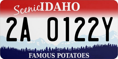 ID license plate 2A0122Y