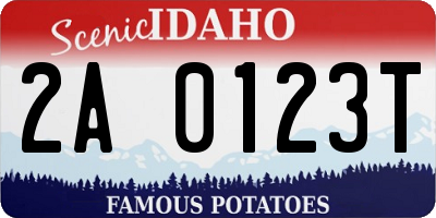 ID license plate 2A0123T