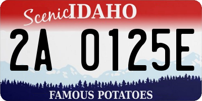 ID license plate 2A0125E