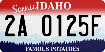 ID license plate 2A0125F