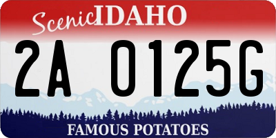 ID license plate 2A0125G