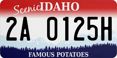 ID license plate 2A0125H