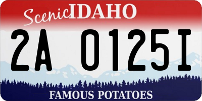 ID license plate 2A0125I