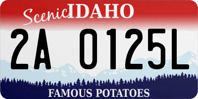 ID license plate 2A0125L