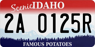 ID license plate 2A0125R