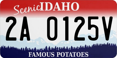 ID license plate 2A0125V