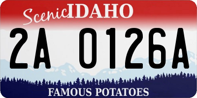 ID license plate 2A0126A