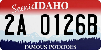 ID license plate 2A0126B