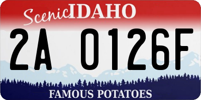 ID license plate 2A0126F