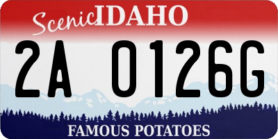 ID license plate 2A0126G