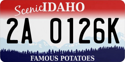 ID license plate 2A0126K