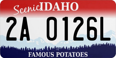 ID license plate 2A0126L