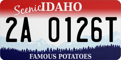 ID license plate 2A0126T