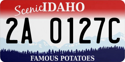 ID license plate 2A0127C