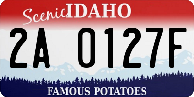 ID license plate 2A0127F