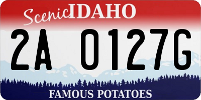 ID license plate 2A0127G