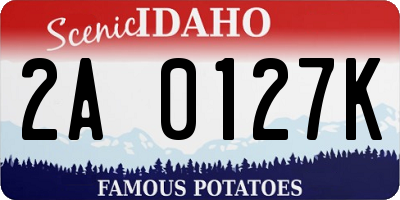 ID license plate 2A0127K