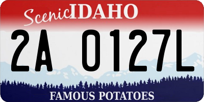 ID license plate 2A0127L