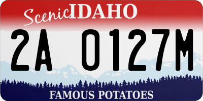 ID license plate 2A0127M