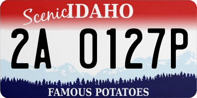 ID license plate 2A0127P